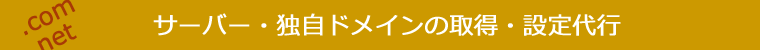 サーバー・独自ドメインの取得・設定代行